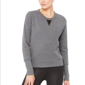 ALO gray & black mesh pullover
